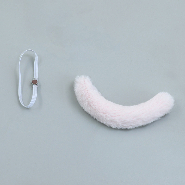

PandaHall Mini Plush Doll Cat Tail, with Magnet, for DIY Moppet Makings Kids Photography Props Decorations Accessories, Misty Rose, 120mm...