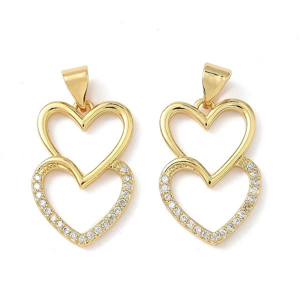 Pendenti in ottone con pavé di zirconi cubici