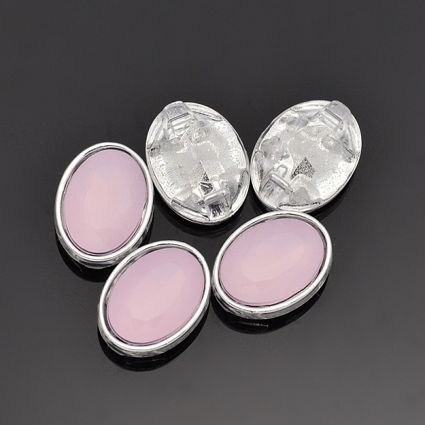 

PandaHall Sew on Taiwan Acrylic, Multi-strand Links, Garment Accessories, Faceted, Oval, Pink, 12x10x5.5mm, Hole: 0.5mm Acrylic Rhinestone...