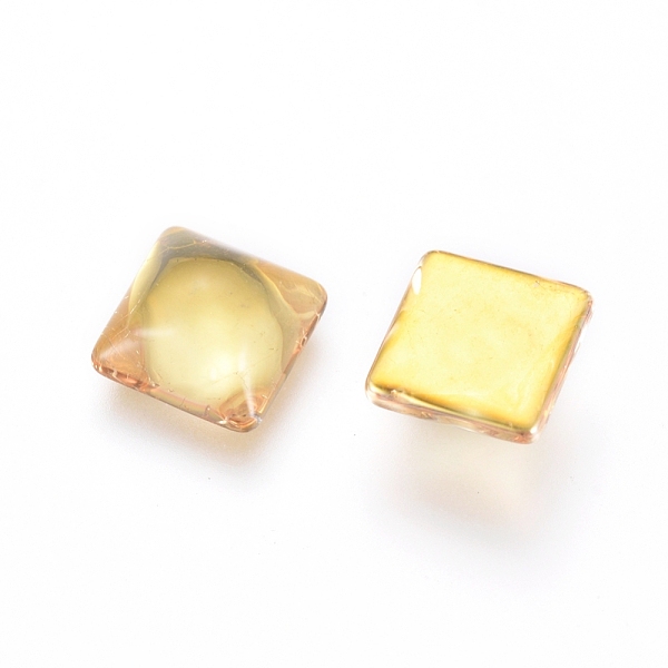 

PandaHall Transparent K9 Glass Cabochons, Flat Back, Square, Mixed Color, 6x6x3mm Glass Square Multicolor
