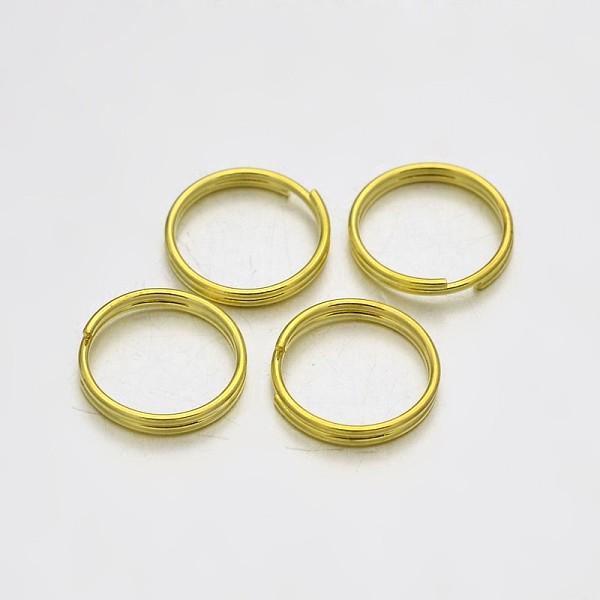 

PandaHall Brass Split Rings, Double Loops Jump Rings, Golden, 9x1.5mm, Inner Diameter: 8mm Brass Ring