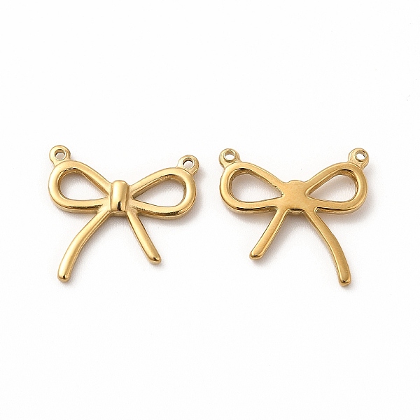 

PandaHall Ion Plating(IP) 304 Stainless Steel Pendants, Bowknot Charms, Real 14K Gold Plated, 16x17x2mm, Hole: 1mm 304 Stainless Steel...