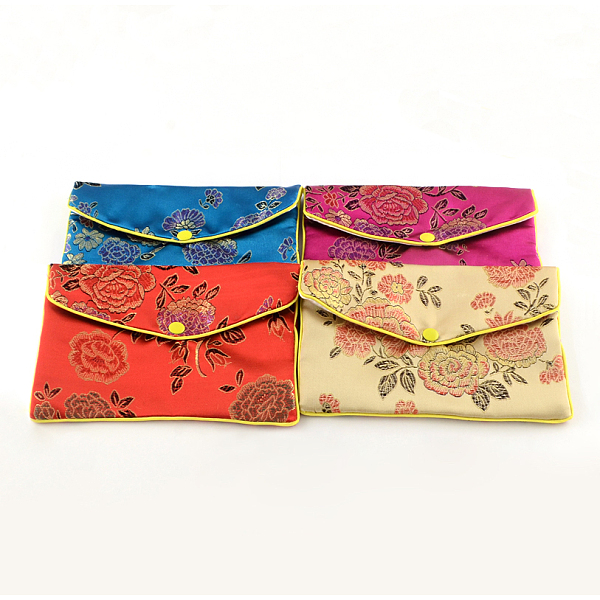 

PandaHall Rectangle Cloth Zip Pouches, Bag, Purse, Mixed Color, 11x16cm Cloth Multicolor