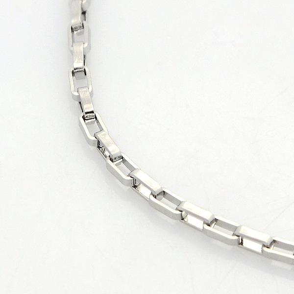 

PandaHall Unisex Casual Style 304 Stainless Steel Box Chain Necklaces, with Lobster Claw Clasps, Stainless Steel Color, 17.7 inch(45cm) 304...
