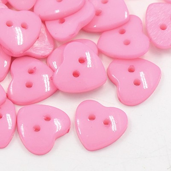 Acrylic Heart Buttons