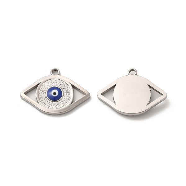 

PandaHall 201 Stainless Steel Pendants, with Enamel, Evil Eye, Stainless Steel Color, 17x23.5x2.5mm, Hole: 2mm Stainless Steel+Enamel Evil..., Blue