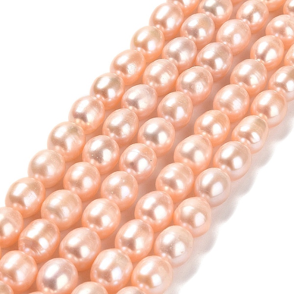 

PandaHall Natural Cultured Freshwater Pearl Beads Strands, Rice, Grade 3A, Light Salmon, 8~9x7~7.5mm, Hole: 0.6mm, about 43~44pcs/strand...