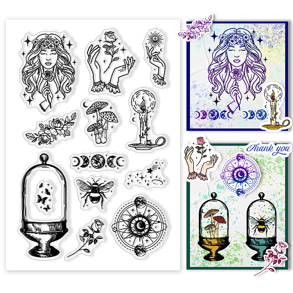 

PandaHall Custom PVC Plastic Clear Stamps, for DIY Scrapbooking, Photo Album Decorative, Cards Making, Mixed Shapes, 160x110x3mm Plastic...