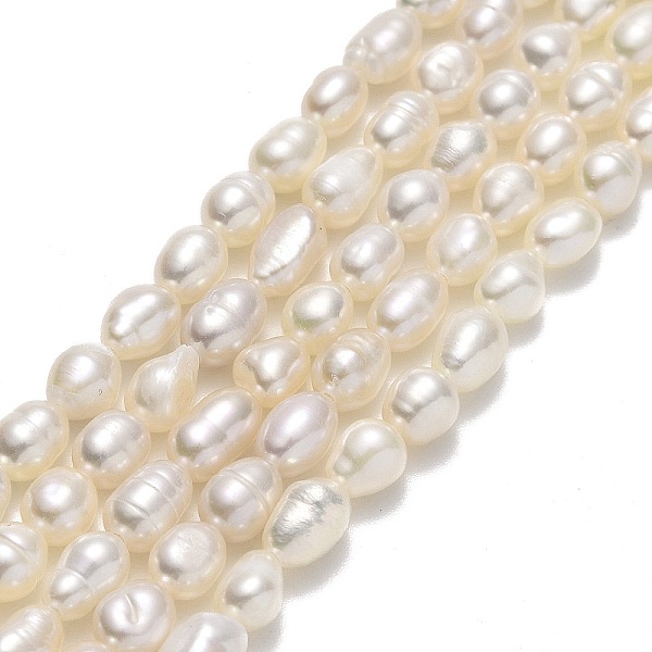 

PandaHall Natural Cultured Freshwater Pearl Beads Strands, Rice, Linen, 5.5x3.8mm, Hole: 0.5mm, about 69pcs/strand, 14.17''(36cm) Pearl Rice..., Brown