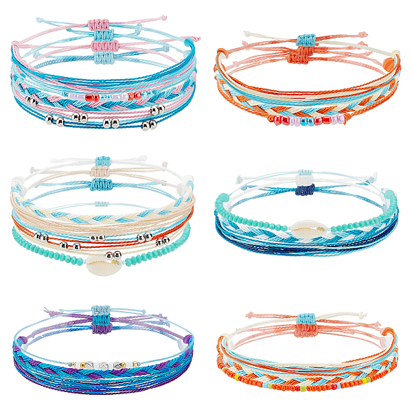 

PandaHall PH Adjustable Beaded Bracelet Shell Multicolor