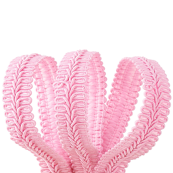 

PandaHall FINGERINSPIRE 11 Yards 5/8" Pink Braid Trim Polyester Woven Braid Trim Centipede Decorative Gimp Trim Basic Trim for DIY Craft...