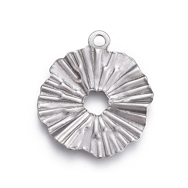 

PandaHall 304 Stainless Steel Pendants, Floral, Stainless Steel Color, 20x18x1mm, Hole: 1.6mm 304 Stainless Steel Flower