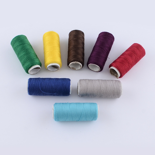 

PandaHall 402 Polyester Sewing Thread Cords for Cloth or DIY Craft, Mixed Color, 0.1mm, about 120m/roll, 10rolls/bag Polyester Multicolor