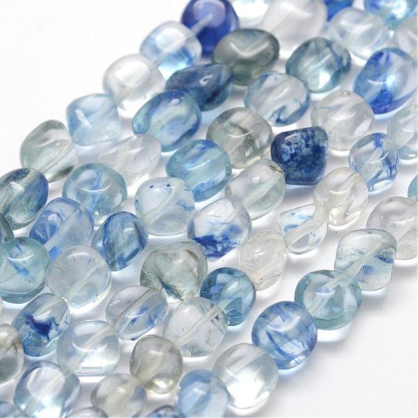 

PandaHall Glass Beads Strands, Chip, Cornflower Blue, 7~9x7~9x3~8mm, Hole: 1mm, about 42~47pcs/strand, 15.7 inch(40cm) Glass Chip Blue
