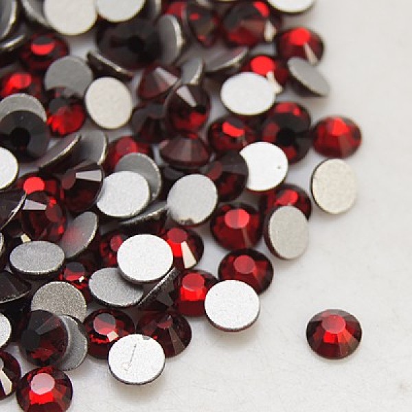 

PandaHall Glass Flat Back Rhinestone, Grade A, Back Plated, Faceted, Half Round, Siam, SS6, 1.9~2mm, 1440pcs/bag Glass Rhinestone Half Round..., Red