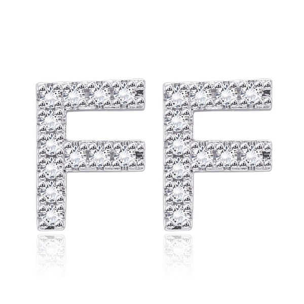 Brass Cubic Zirconia Stud Earrings