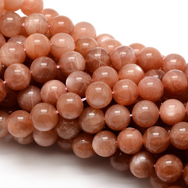 

PandaHall Grade AAA Natural Gemstone Sunstone Round Beads Strands, 12mm, Hole: 1mm, about 32pcs/strand, 15.5 inch Sunstone Round