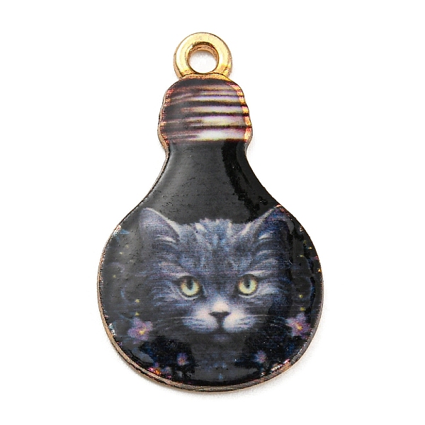 

PandaHall Alloy Pendant, Lead Free & Cadmium Free & Nickel Free, Lamp Bulb with Cat Shape, Black, 28x17x1.5mm, Hole: 1.8mm Alloy Cat Shape...