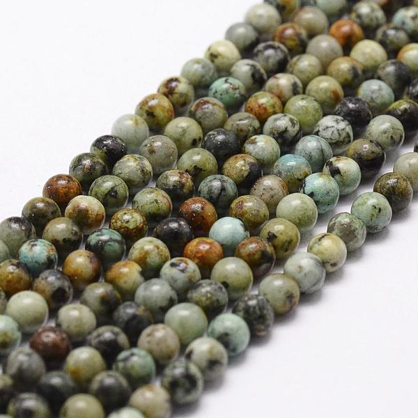 

PandaHall Natural African Turquoise(Jasper) Beads Strands, Round, 8mm, Hole: 1mm, about 48pcs/strand, 15 inch African Turquoise(Jasper)...