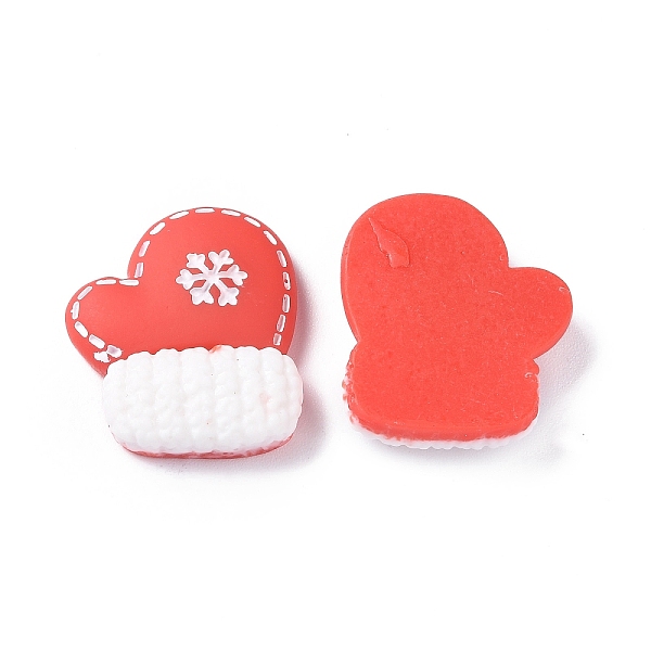 

PandaHall Christmas Theme Opaque Resin Cabochons, Glove, 25.5x22x6mm Resin Others Red