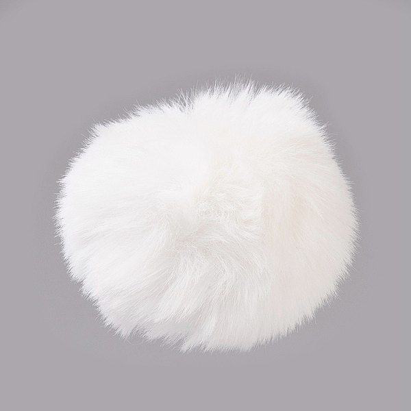 

PandaHall Handmade Faux Rabbit Fur Pom Pom Ball Covered Pendants, Fuzzy Bunny Hair Balls, with Elastic Fiber, White, 55~74mm, Hole: 5mm...