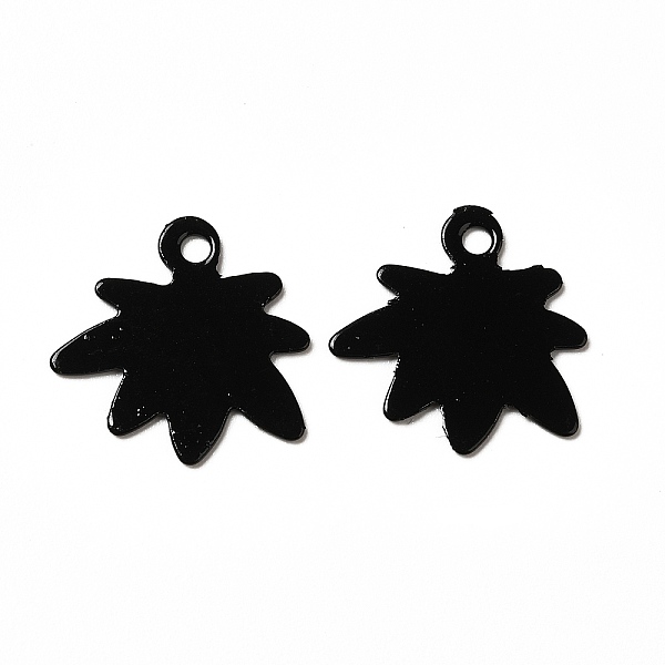 

PandaHall Spray Painted 201 Stainless Steel Charms, Leaf Charm, Black, 14x14x0.5mm, Hole: 1.4mm 201 Stainless Steel Leaf Black