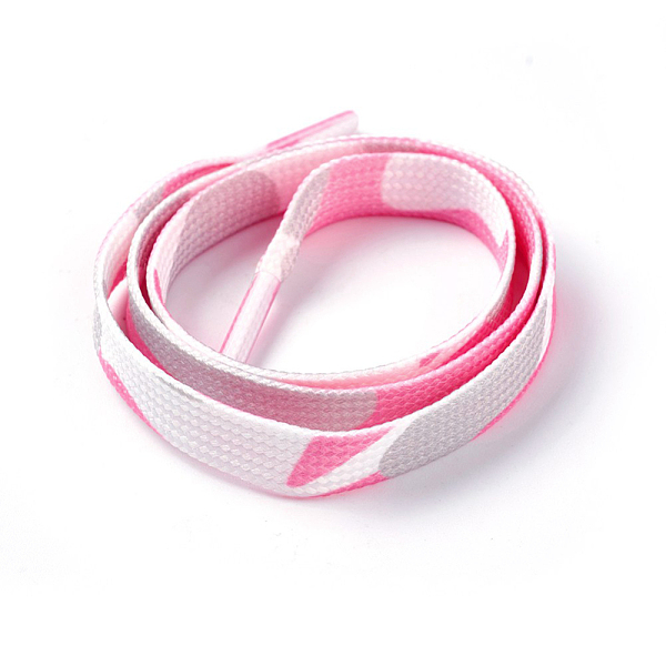 

PandaHall Polyester Cord Shoelace, Pink, 52~53.5cm, 9mm Polyester Flat Pink