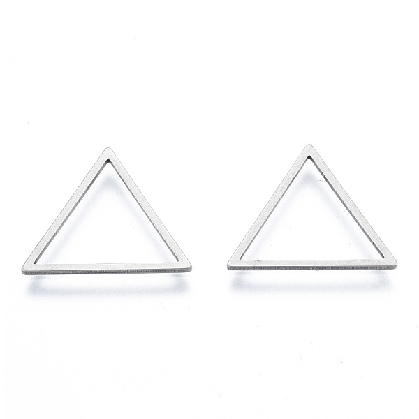 

PandaHall 201 Stainless Steel Linking Rings, Triangle, Stainless Steel Color, 16x18.5x1mm, Inner Diameter: 13x13mm 201 Stainless Steel...
