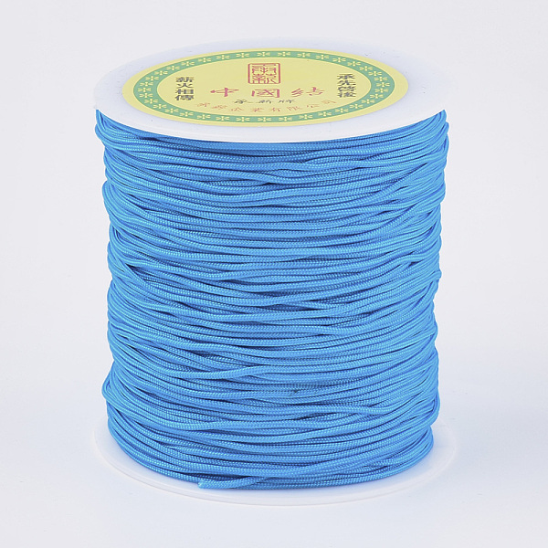 

PandaHall Nylon Thread, Deep Sky Blue, 1.5mm, about 120.29 yards(110m)/roll Nylon Blue
