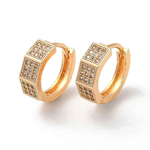 

PandaHall Brass Hoop Earrings with Rhinestone, Rectangle, Light Gold, 15x5.5x15.5mm Rhinestone