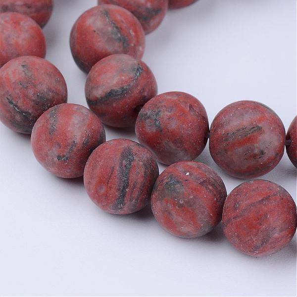 

PandaHall Natural Sesame Jasper/Kiwi Jasper Beads Strands, Frosted, Round, 6~6.5mm, Hole: 1mm, about 63pcs/strand, 15.5 inch Sesame Jasper...
