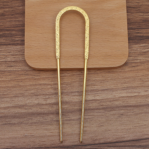 

PandaHall Alloy Hair Fork Findings, U Shape, Golden, 132x33mm Alloy