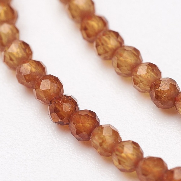 

PandaHall Natural Garnet Bead Strands, Faceted, Round, 2mm, Hole: 0.5mm, about 170pcs/strand, 16 inch(40cm) Garnet Round