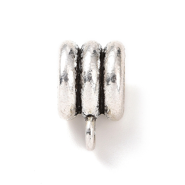 

PandaHall Tibetan Style Alloy Tube Bails, Loop Bails, Hanger Links, Column, Antique Silver, 14x8x10mm, Hole: 2mm, Inner Diameter: 6mm...