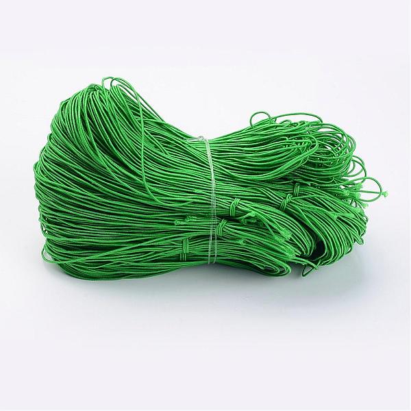 

PandaHall Round Elastic Cord, Made of Rubber, Wrapped by Fibre, Green, 1mm, about 25.15~27.34 yards(23~25m)/bundle Elastic Fibre Round Green
