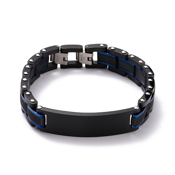 Ionenplattierung (IP) 304 Rechteckiges Gliederarmband Aus Edelstahl