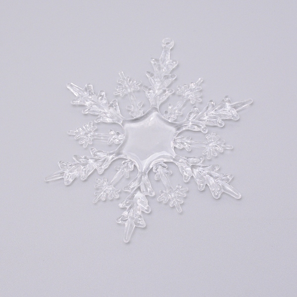 

PandaHall Acrylic Transparent Pendants, Snowflake, for Christmas, Clear, 105x88x7mm, Hole: 2mm Acrylic Snowflake Clear