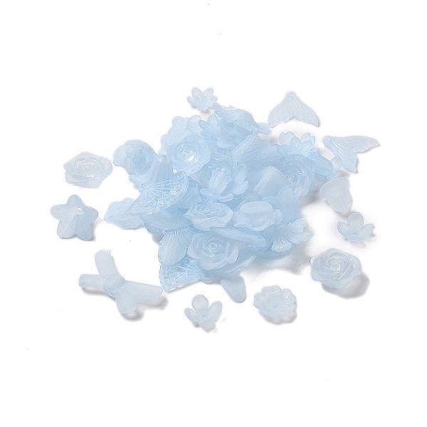 

PandaHall DIY Baroque Jewelry Making Finding Kit, Including Frosted Acrylic Charms and Beads, Mixed Shapes, Light Blue...