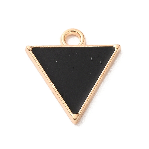 

PandaHall Alloy Enamel Pendants, Light Gold, Triangle Charm, Black, 16x15x1.5mm, Hole: 2mm Alloy+Enamel Triangle Black