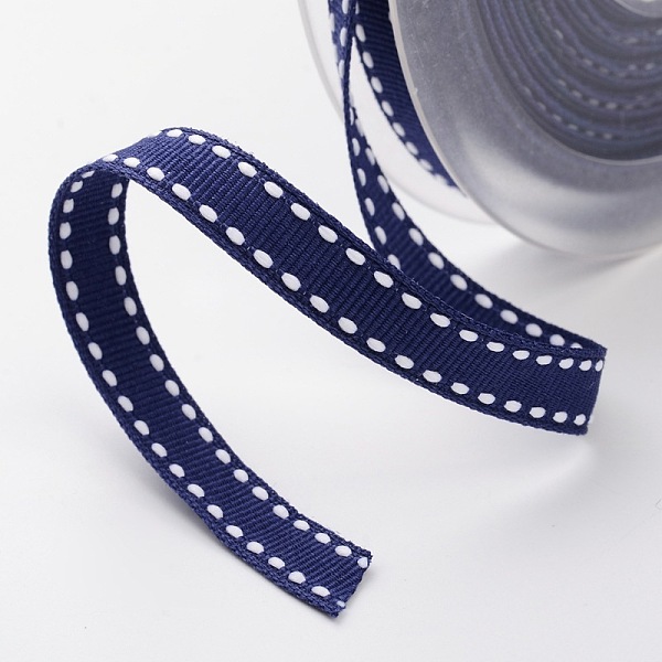 

PandaHall Grosgrain Polyester Ribbons for Gift Packings, Midnight Blue, 3/8 inch(9mm), about 100yards/roll(91.44m/roll) Polyester None Blue