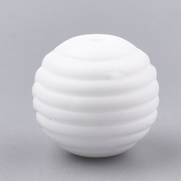 

PandaHall Food Grade Eco-Friendly Silicone Beads, Chewing Beads For Teethers, DIY Nursing Necklaces Making, Round, White, 15x14mm, Hole: 2mm...