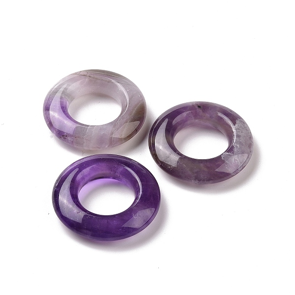 

PandaHall Natural Amethyst Pendants, Ring Charms, 30x7mm, Hole: 15.5mm Amethyst Ring