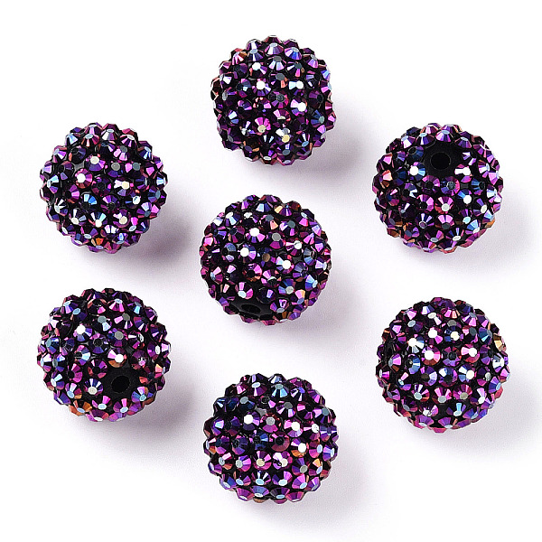 

PandaHall AB-Color Resin Rhinestone Beads, with Acrylic Round Beads Inside, for Bubblegum Jewelry, Dark Violet, 20x18mm, Hole: 2~2.5mm..., Blue