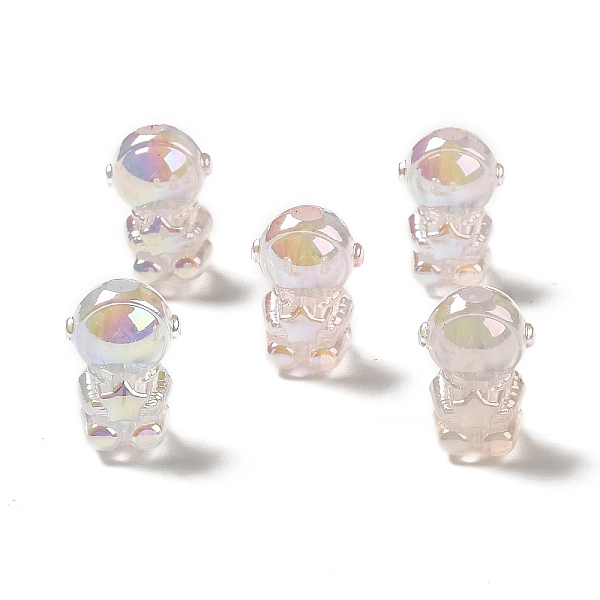 

PandaHall UV Plating Rainbow Iridescent Acrylic Beads, Astronaut, WhiteSmoke, 20x14x13.5mm, Hole: 3.5mm Acrylic Human White