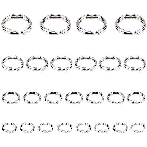 

PandaHall UNICRAFTALE about 800pcs 4.5/5/7/8mm Split Key Rings Stainless Steel Key Ring Metal Split Key Chain Keychain Rings for Crafts Home...