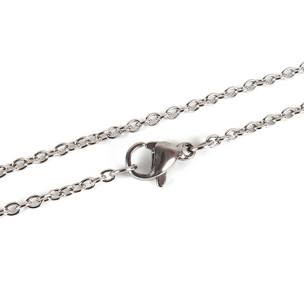

PandaHall 304 Stainless Steel Cable Chains Necklace Making, with Lobster Claw Clasps, Stainless Steel Color, 17.9 inch(45.5cm) 304 Stainless...