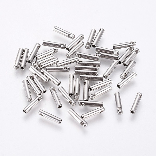 

PandaHall 304 Stainless Steel Cord Ends, End Caps, Column, Stainless Steel Color, 7x1.6mm, Hole: 0.8mm, Inner Diameter: 1mm 304 Stainless...