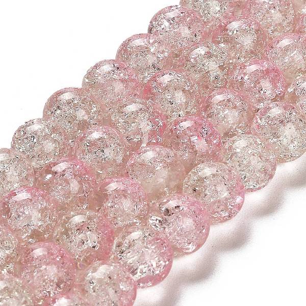 

PandaHall Spray Painted Crackle Glass Beads Strands, Round, Two Tone, Pink, 10mm, Hole: 1.3~1.6mm, about 80pcs/strand, 31.4 inch Glass Round...