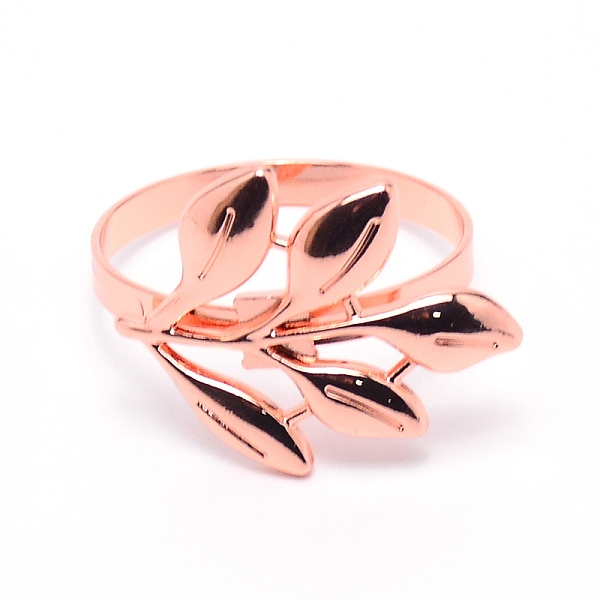 

PandaHall Leaf Alloy Napkin Rings, Napkin Holder Adornment, Restaurant Daily Accessiroes, Rose Gold, 5mm, Inner Dianeter: 36.9mm, Leaf...