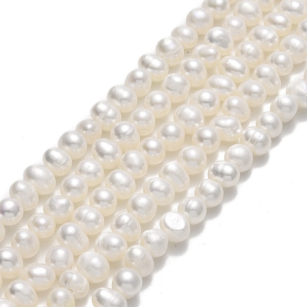 

PandaHall Natural Cultured Freshwater Pearl Beads Strands, Potato, Beige, 4~5.5x5~6.5x4.5~5mm, Hole: 0.7mm, about 70~72pcs/strand..., Yellow